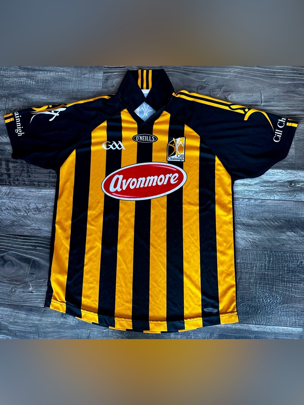 Vintage Kilkenny GAA Home Jersey by O'Neills Men's Size Large Irish Hurling Cats